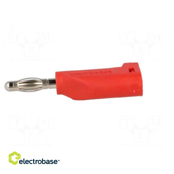 Plug | 4mm banana | 16A | 33VAC | 70VDC | red | Max.wire diam: 4mm image 3