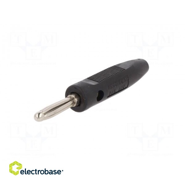 Plug | 4mm banana | 16A | 50VDC | black | for cable | 2.5mm2 фото 2
