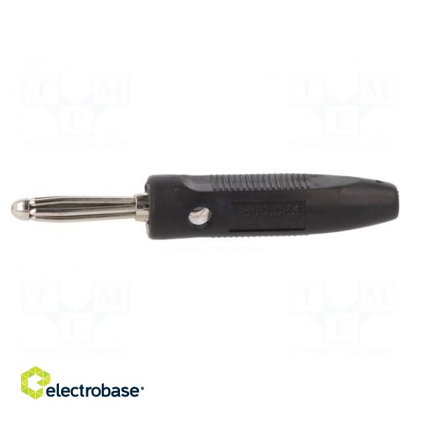 Plug | 4mm banana | 16A | 50VDC | black | for cable | 2.5mm2 | screw image 3
