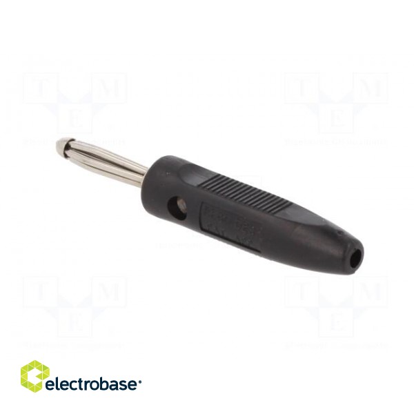 Plug | 4mm banana | 16A | 50VDC | black | for cable | 2.5mm2 | screw image 4