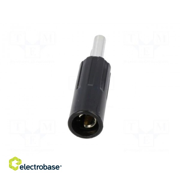 Plug | 4mm banana | 16A | 50VDC | black | non-insulated | for cable image 5
