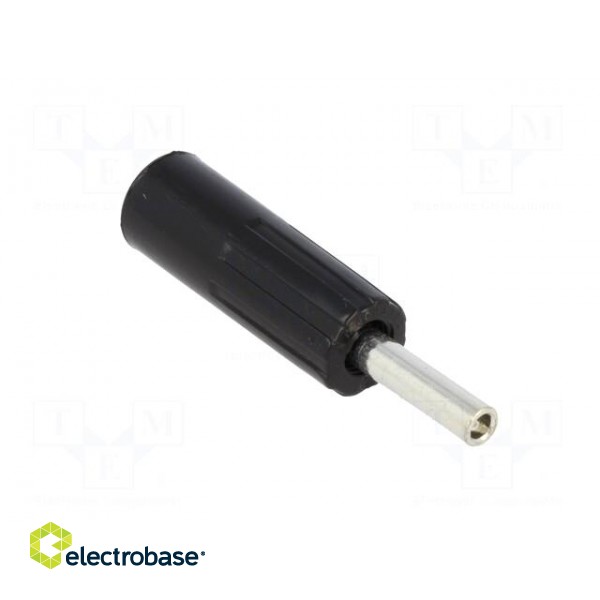 Plug | 4mm banana | 16A | 50VDC | black | non-insulated | for cable paveikslėlis 8