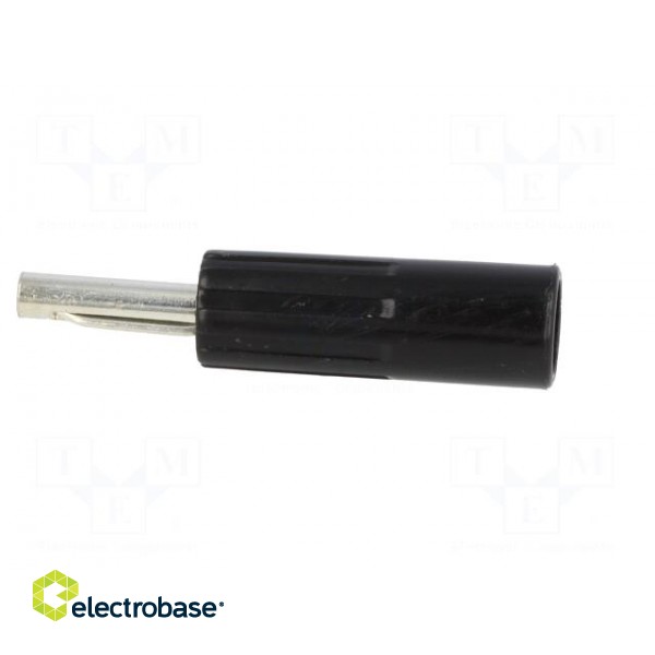 Plug | 4mm banana | 16A | 50VDC | black | non-insulated | for cable paveikslėlis 3