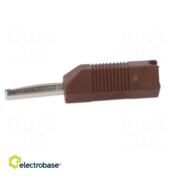 Plug | 4mm banana | 16A | 50VDC | brown | for cable | 2.5mm2 image 3