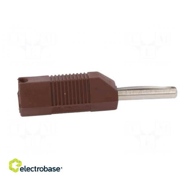 Plug | 4mm banana | 16A | 50VDC | brown | for cable | 2.5mm2 paveikslėlis 7