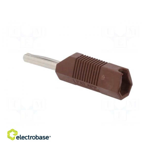 Plug | 4mm banana | 16A | 50VDC | brown | for cable | 2.5mm2 image 4