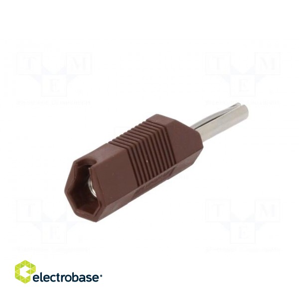 Plug | 4mm banana | 16A | 50VDC | brown | for cable | 2.5mm2 image 6