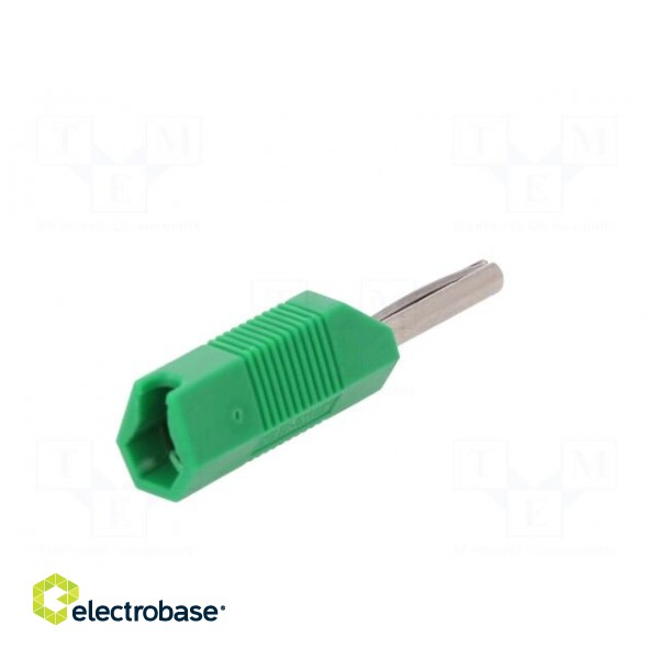 Plug | 4mm banana | 16A | 50VDC | green | for cable | 2.5mm2 фото 6