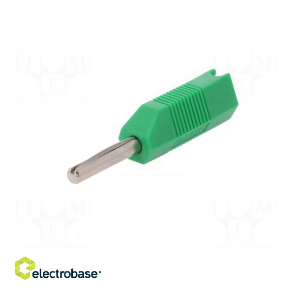 Plug | 4mm banana | 16A | 50VDC | green | for cable | 2.5mm2 фото 2