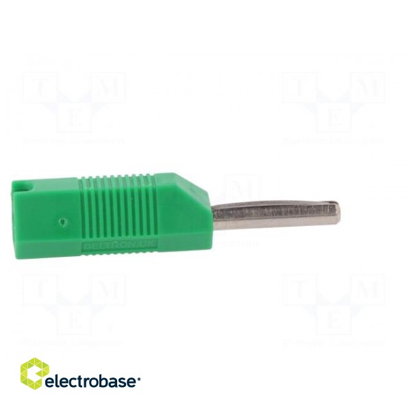 Plug | 4mm banana | 16A | 50VDC | green | for cable | 2.5mm2 фото 7