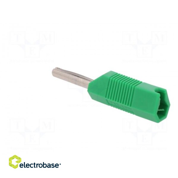 Plug | 4mm banana | 16A | 50VDC | green | for cable | 2.5mm2 фото 4