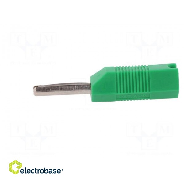 Plug | 4mm banana | 16A | 50VDC | green | for cable | 2.5mm2 фото 3