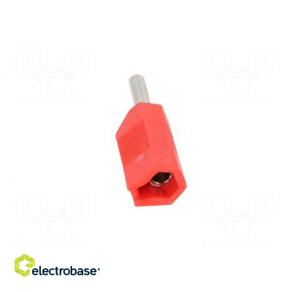 Plug | 4mm banana | 16A | 50VDC | red | for cable | 2.5mm2 | nickel plated фото 5