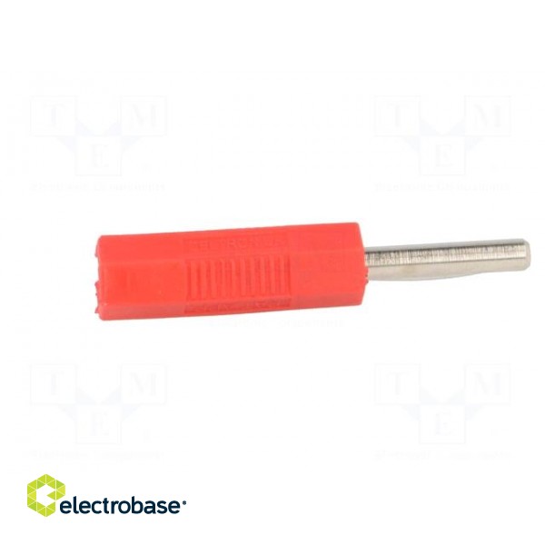 Plug | 4mm banana | 16A | 50VDC | red | for cable | 2.5mm2 | nickel plated фото 7