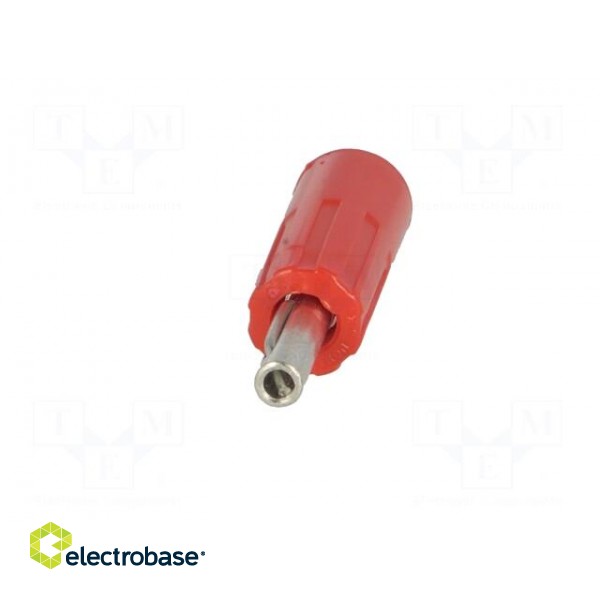 Plug | 4mm banana | 16A | 50VDC | red | non-insulated | for cable | 5.5mm2 image 9