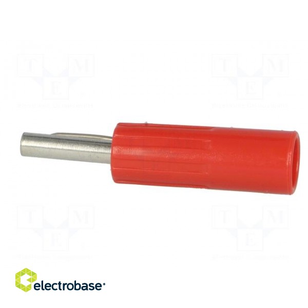 Plug | 4mm banana | 16A | 50VDC | red | non-insulated | for cable | 5.5mm2 image 3