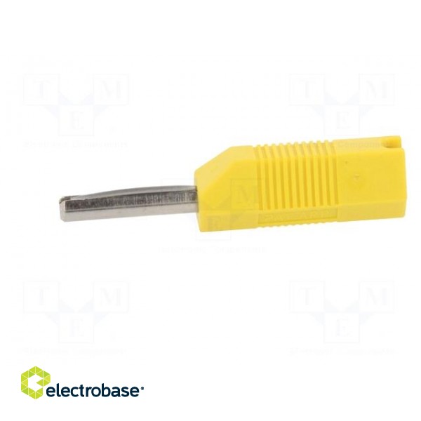 Plug | 4mm banana | 16A | 50VDC | yellow | for cable | 2.5mm2 | screw image 3