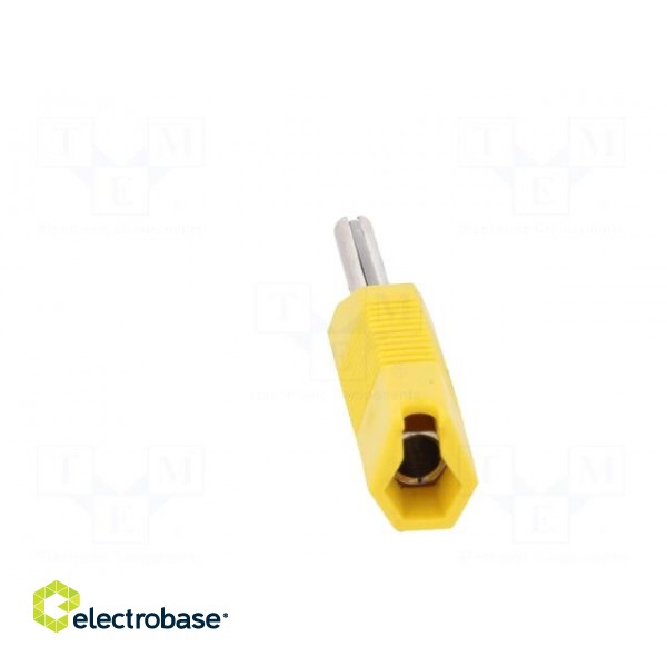 Plug | 4mm banana | 16A | 50VDC | yellow | for cable | 2.5mm2 фото 5