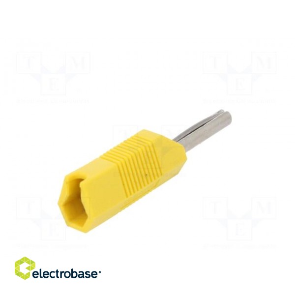 Plug | 4mm banana | 16A | 50VDC | yellow | for cable | 2.5mm2 paveikslėlis 6