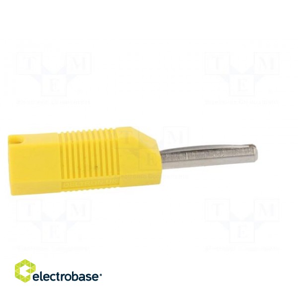 Plug | 4mm banana | 16A | 50VDC | yellow | for cable | 2.5mm2 фото 7