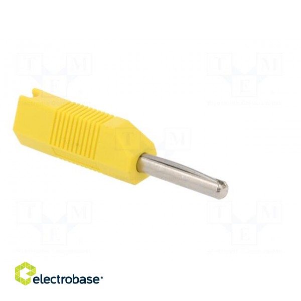 Plug | 4mm banana | 16A | 50VDC | yellow | for cable | 2.5mm2 фото 8