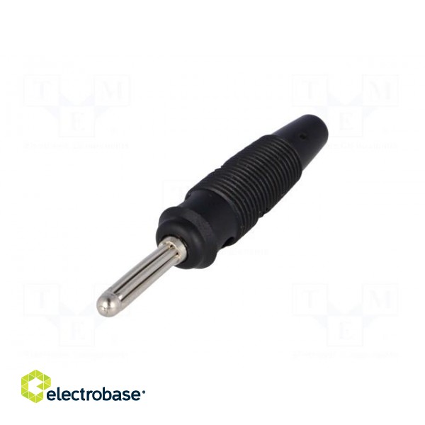 Plug | 4mm banana | 16A | 60VDC | black | non-insulated | 3mΩ | 1.5mm2 image 2