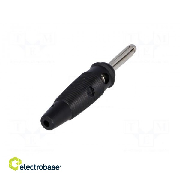 Plug | 4mm banana | 16A | 60VDC | black | non-insulated | 3mΩ | 1.5mm2 image 6