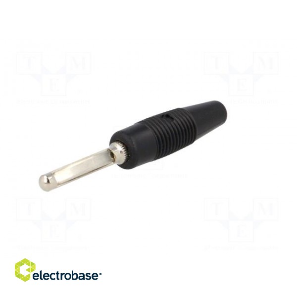 Plug | 4mm banana | 16A | 60VDC | black | non-insulated | 3mΩ | 2.5AWG image 2