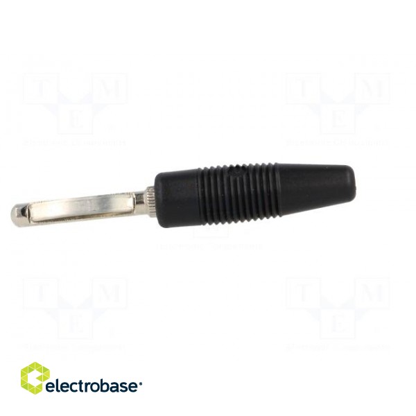 Plug | 4mm banana | 16A | 60VDC | black | non-insulated | 3mΩ | 2.5AWG image 3