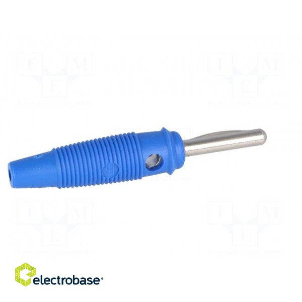 Plug | 4mm banana | 16A | 60VDC | blue | 3mΩ | 1.5mm2 | Contacts: brass image 7
