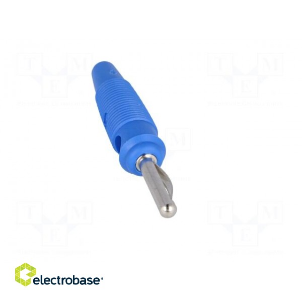 Plug | 4mm banana | 16A | 60VDC | blue | 3mΩ | 1.5mm2 | Contacts: brass image 9