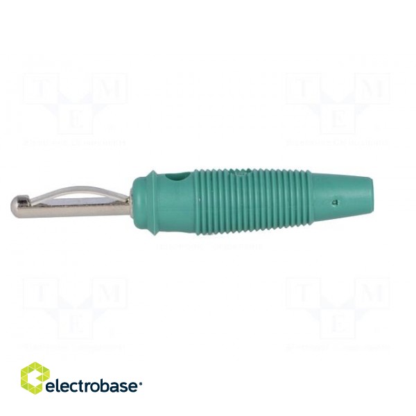 Plug | 4mm banana | 16A | 60VDC | green | 3mΩ | 1.5mm2 | Contacts: brass image 3