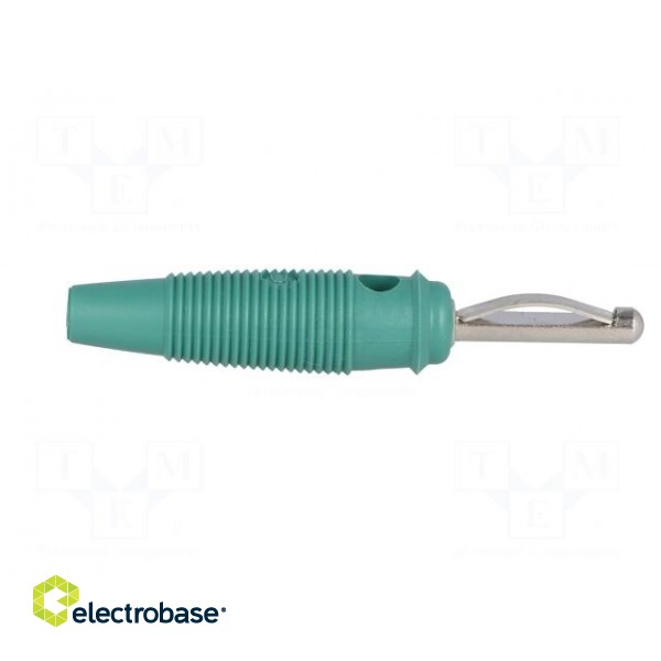 Plug | 4mm banana | 16A | 60VDC | green | 3mΩ | 1.5mm2 | Contacts: brass paveikslėlis 7