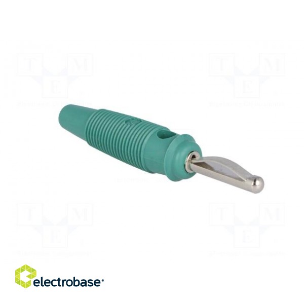 Plug | 4mm banana | 16A | 60VDC | green | 3mΩ | 1.5mm2 | Contacts: brass paveikslėlis 8