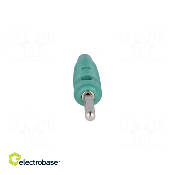 Plug | 4mm banana | 16A | 60VDC | green | 3mΩ | 1.5mm2 | Contacts: brass paveikslėlis 9