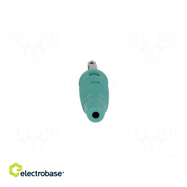 Plug | 4mm banana | 16A | 60VDC | green | 3mΩ | 1.5mm2 | Contacts: brass image 5