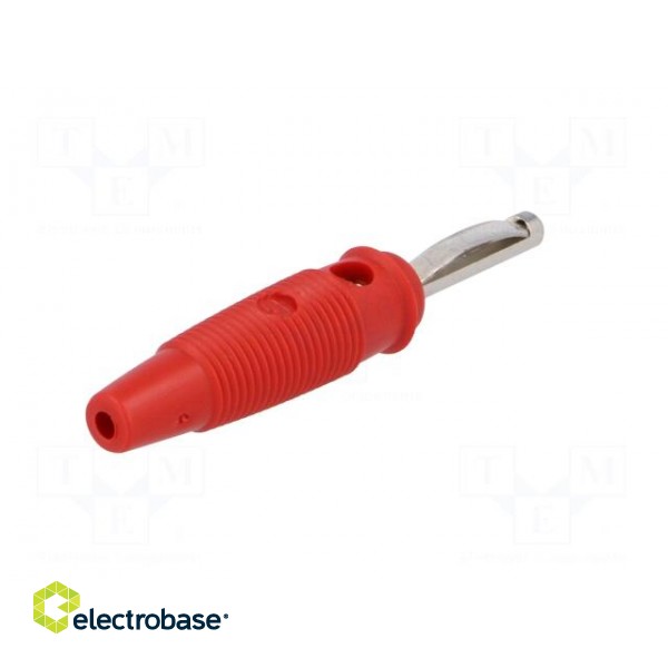 Plug | 4mm banana | 16A | 60VDC | red | 3mΩ | 1.5mm2 | Contacts: brass image 6