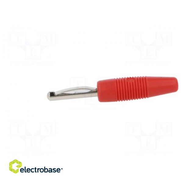 Plug | 4mm banana | 16A | 60VDC | red | non-insulated | 3mΩ | 2.5AWG image 3