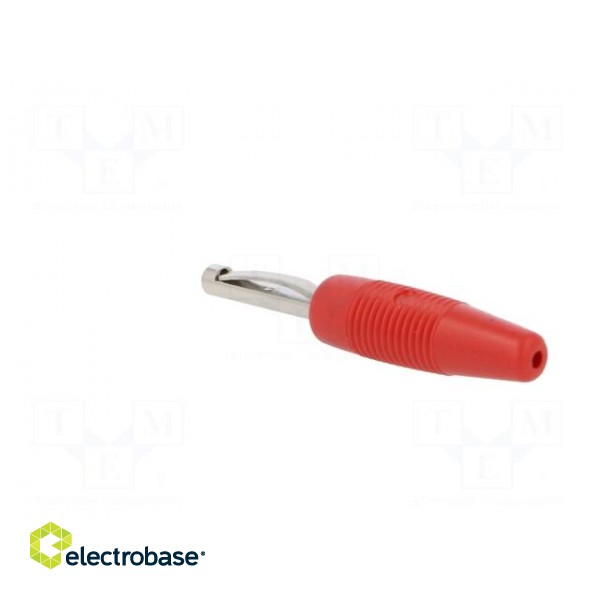 Plug | 4mm banana | 16A | 60VDC | red | non-insulated | 3mΩ | 2.5AWG paveikslėlis 4