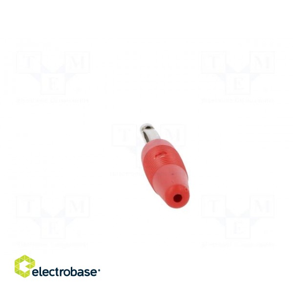 Plug | 4mm banana | 16A | 60VDC | red | non-insulated | 3mΩ | 2.5AWG paveikslėlis 5