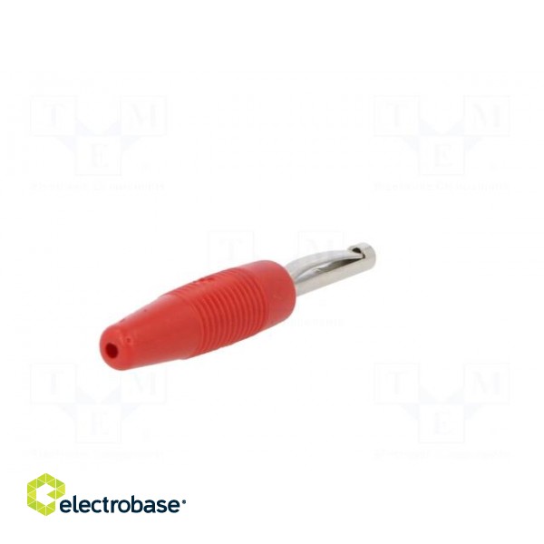 Plug | 4mm banana | 16A | 60VDC | red | non-insulated | 3mΩ | 2.5AWG paveikslėlis 6