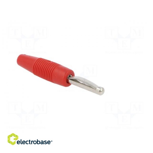Plug | 4mm banana | 16A | 60VDC | red | non-insulated | 3mΩ | 2.5AWG paveikslėlis 8