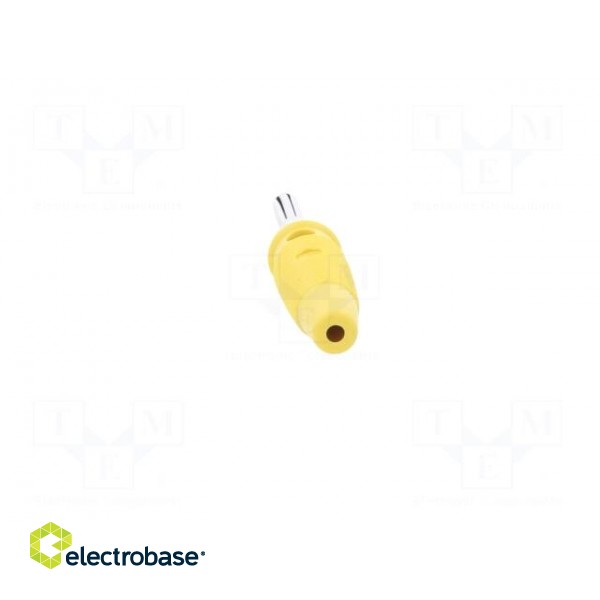 Plug | 4mm banana | 16A | 60VDC | yellow | non-insulated | 3mΩ | 1.5mm2 фото 5