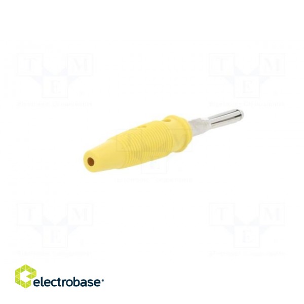 Plug | 4mm banana | 16A | 60VDC | yellow | non-insulated | 3mΩ | 1.5mm2 фото 6