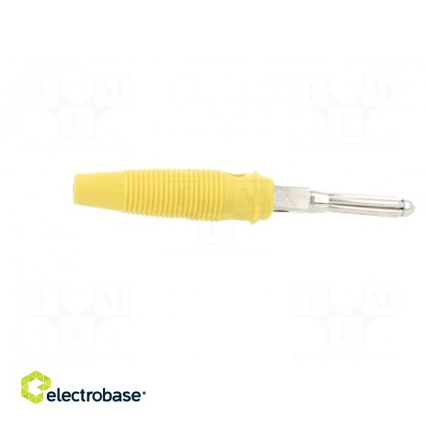 Plug | 4mm banana | 16A | 60VDC | yellow | non-insulated | 3mΩ | 1.5mm2 фото 7