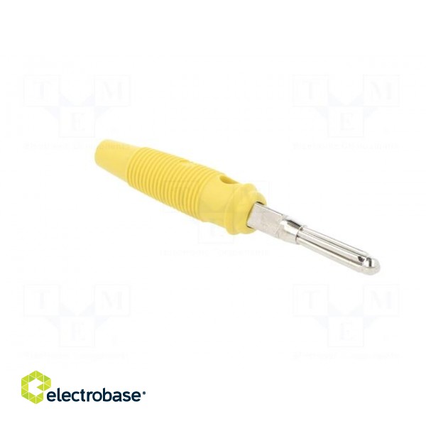 Plug | 4mm banana | 16A | 60VDC | yellow | non-insulated | 3mΩ | 1.5mm2 фото 8