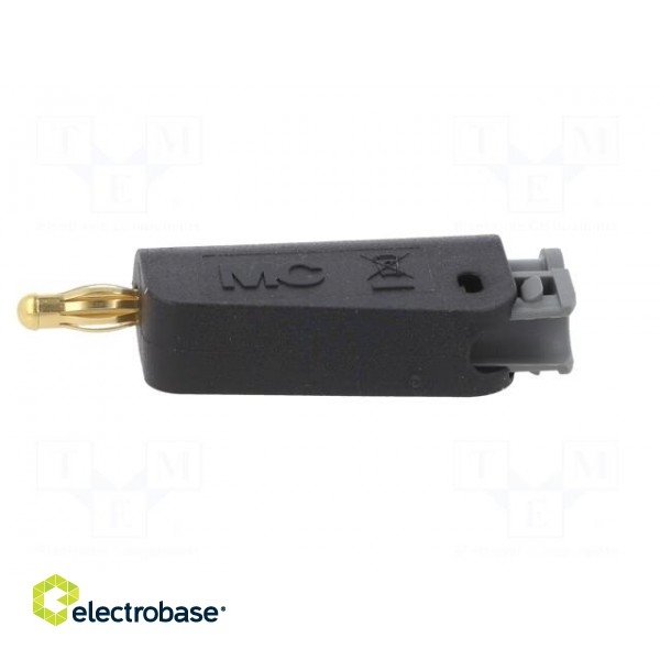Plug | 4mm banana | 19A | 30VAC | 60VDC | black | gold-plated | 1mm2 image 3