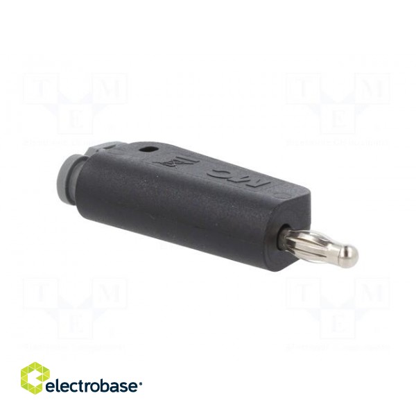 Plug | 4mm banana | 19A | 30VAC | 60VDC | black | nickel plated | 2.5mm2 image 8