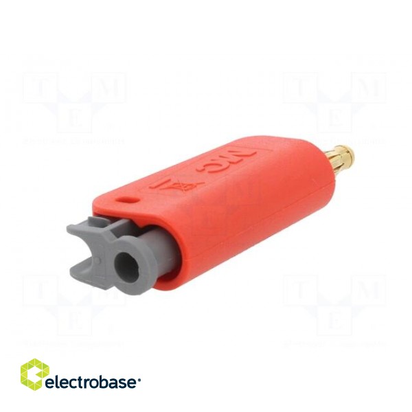Plug | 4mm banana | 19A | 30VAC | 60VDC | red | gold-plated | 1mm2 image 6