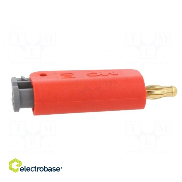 Plug | 4mm banana | 19A | 30VAC | 60VDC | red | gold-plated | 1mm2 фото 7